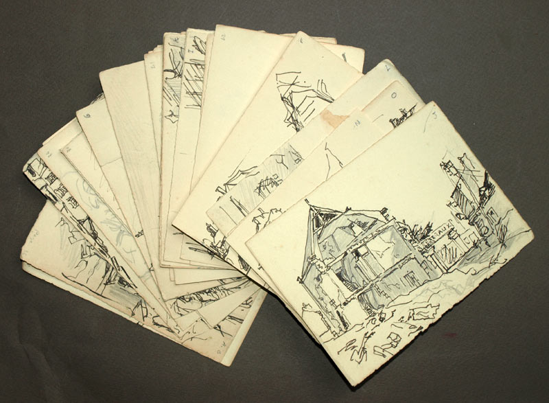 Croquis D'étude 26 dessins originaux de CHARLES TRANCHAND Mai Aout 1944 Croquis D'étude 26 dessins originaux de CHARLES TRANCHAND Mai Aout 1944