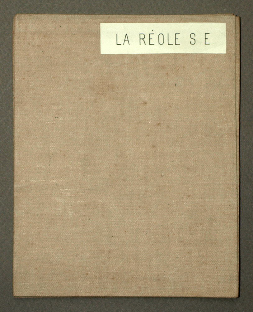 Región de MARMANDE, LA RÉOLE en gironde Canvas Mapa geográfico del siglo XIX. 