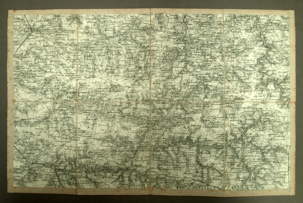 R&eacute;gion de LA GARNACHE, SAINT CHRISTOPHE DU LIGNERON Carte g&eacute;ographique 19eme 
