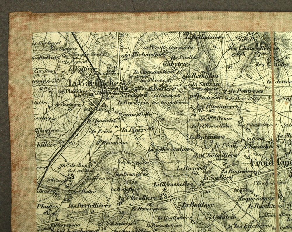 R&eacute;gion de LA GARNACHE, SAINT CHRISTOPHE DU LIGNERON Carte g&eacute;ographique 19eme 