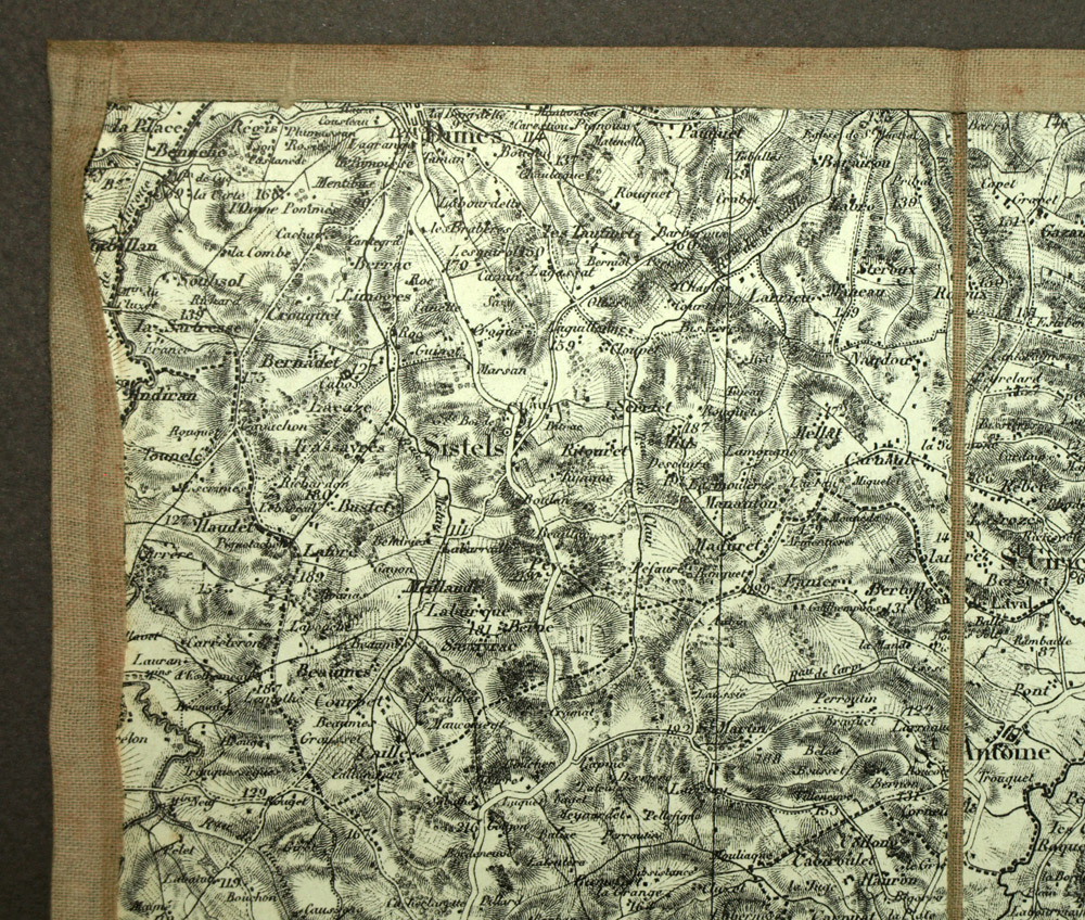 Région de CASTELSARRASIN, SAINT-NICOLAS-DE-LA-GRAVE Carte géographique du 19eme 