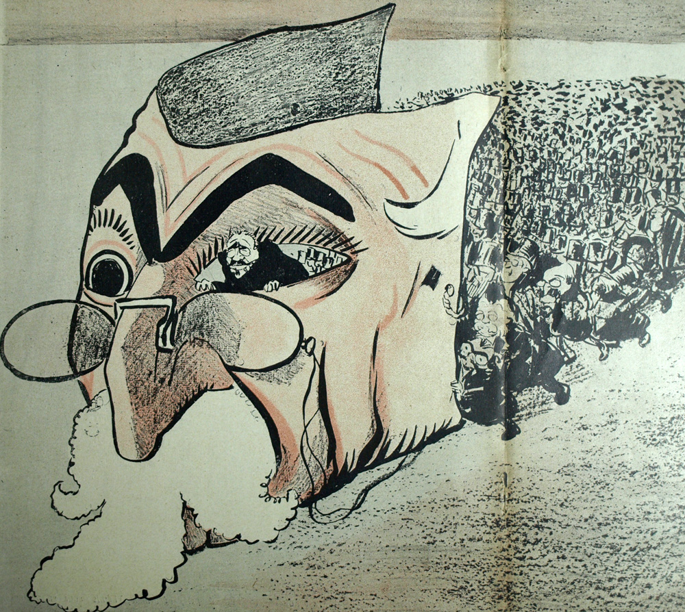 LE MINISTRE MAURICE ROUVIER, lithographie originale d&eacute;but 20eme si&egrave;cle 