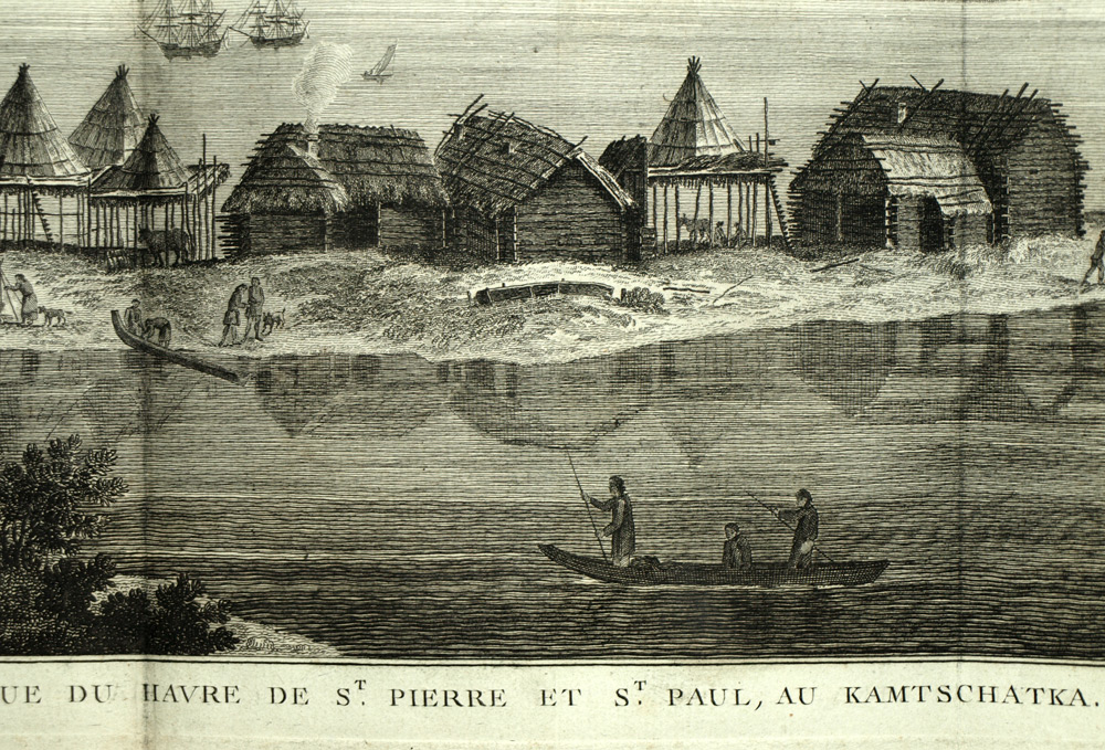 DECOUVERTE VUE DE PETROPAVLOVSK AU KAMTSCHATKA, 1785 gravure voyage de Cook 