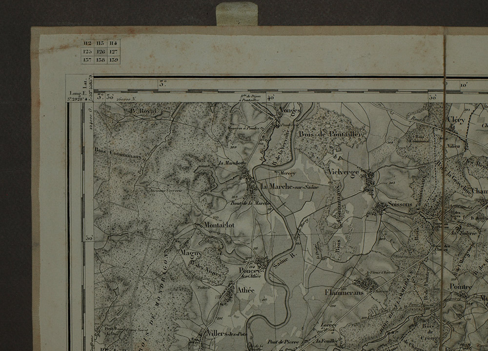 Besancon Region Department of Doubs old Geographic map 1852 