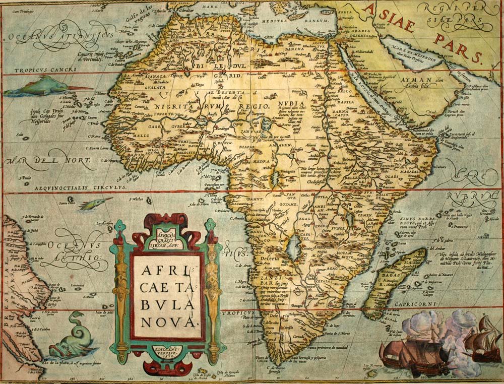 Africae Tabula Nova, By Abraham Ortelius, With Antwerp 1570, map ...