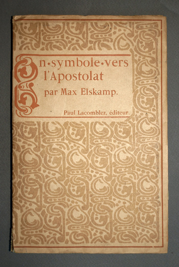 ELSKAMP Max, En Symbole vers l'apostolat, A Bruxelles 1895 édition originale 