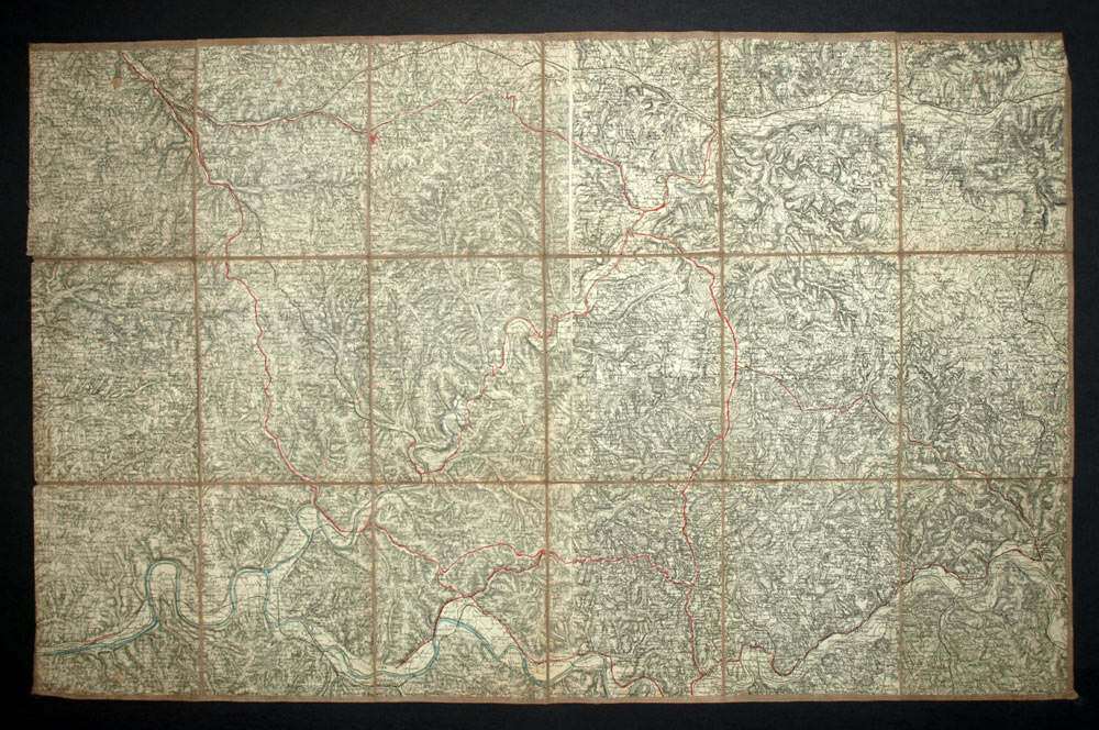 REGIONE DI MONTIGNAC, SARLAT-LA-CANÉDA mappa geograficoantic carta geografica 
