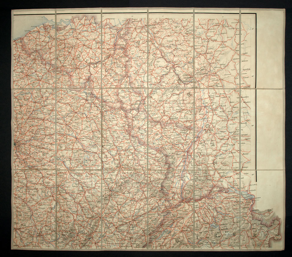 Border France Belgium Northeast Germania geografico mappaantic mappa 