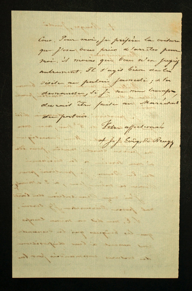 Handwritten letter handwritten from Jean-Joseph Faict, bishop of Bruges 