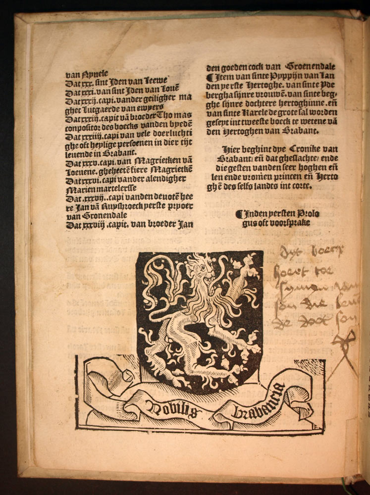 DYE ALDER EXCELLENSTE CRONIKE VAN BRABANT Jan van Doesborch 1512 Incunable 
