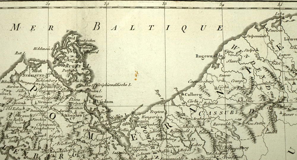 Mecklembourg-Poméranie-Western mappa geografico Plan del 1787antic mappa Mecklembourg-Poméranie-Western mappa geografico Plan del 1787antic mappa