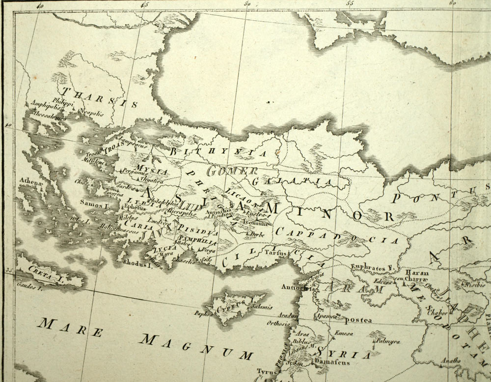 Turchia, Libano, Giordania, mappa geografico Siria del 1787antic mappa Turchia, Libano, Giordania, mappa geografico Siria del 1787antic mappa
