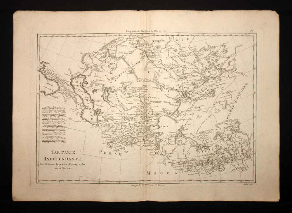 The Tartari, The Mongol Empire geografico Plan mappavecchia dal 1787antic mappa 