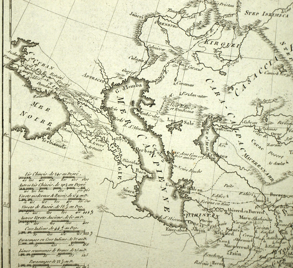 The Tartari, The Mongol Empire geografico Plan mappavecchia dal 1787antic mappa 