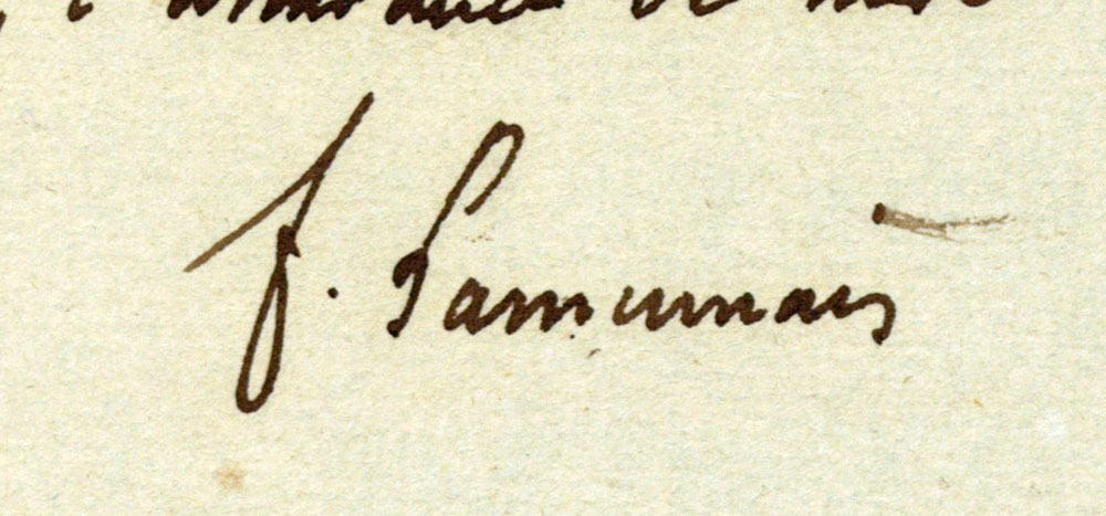 Lettre manuscrite de F&eacute;licit&eacute; Robert de La Mennais, pr&ecirc;tre philosophe th&eacute;ologien 