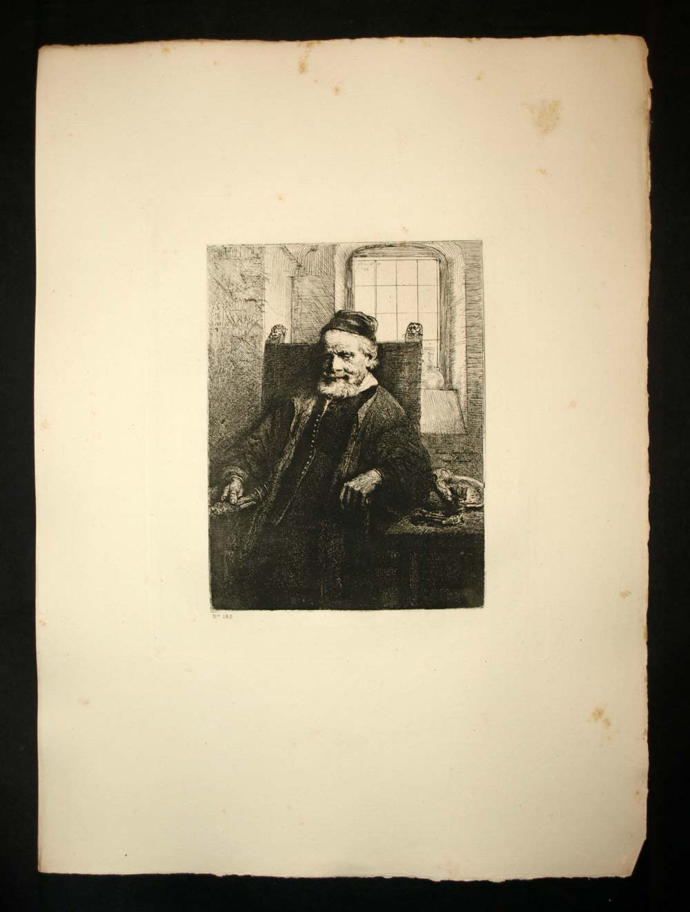 JAN LUTMA Grabado grabado de Rembrandt de 1880 