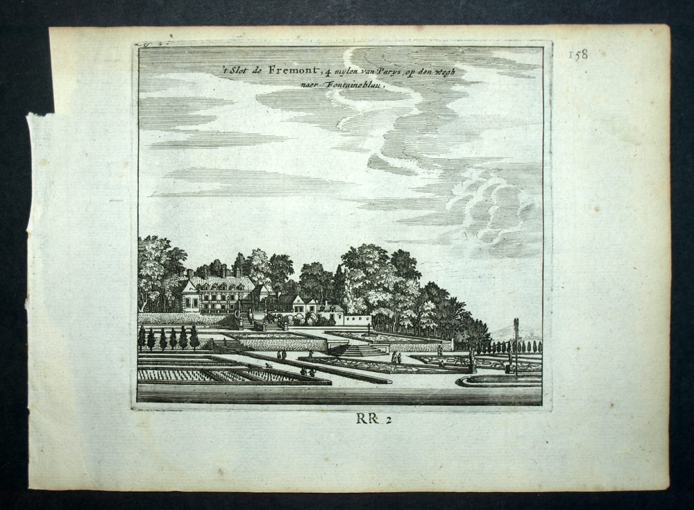LE CH&Acirc;TEAU DE FREMONT, Gravure estampe illustration de Van Meurs 1666. 