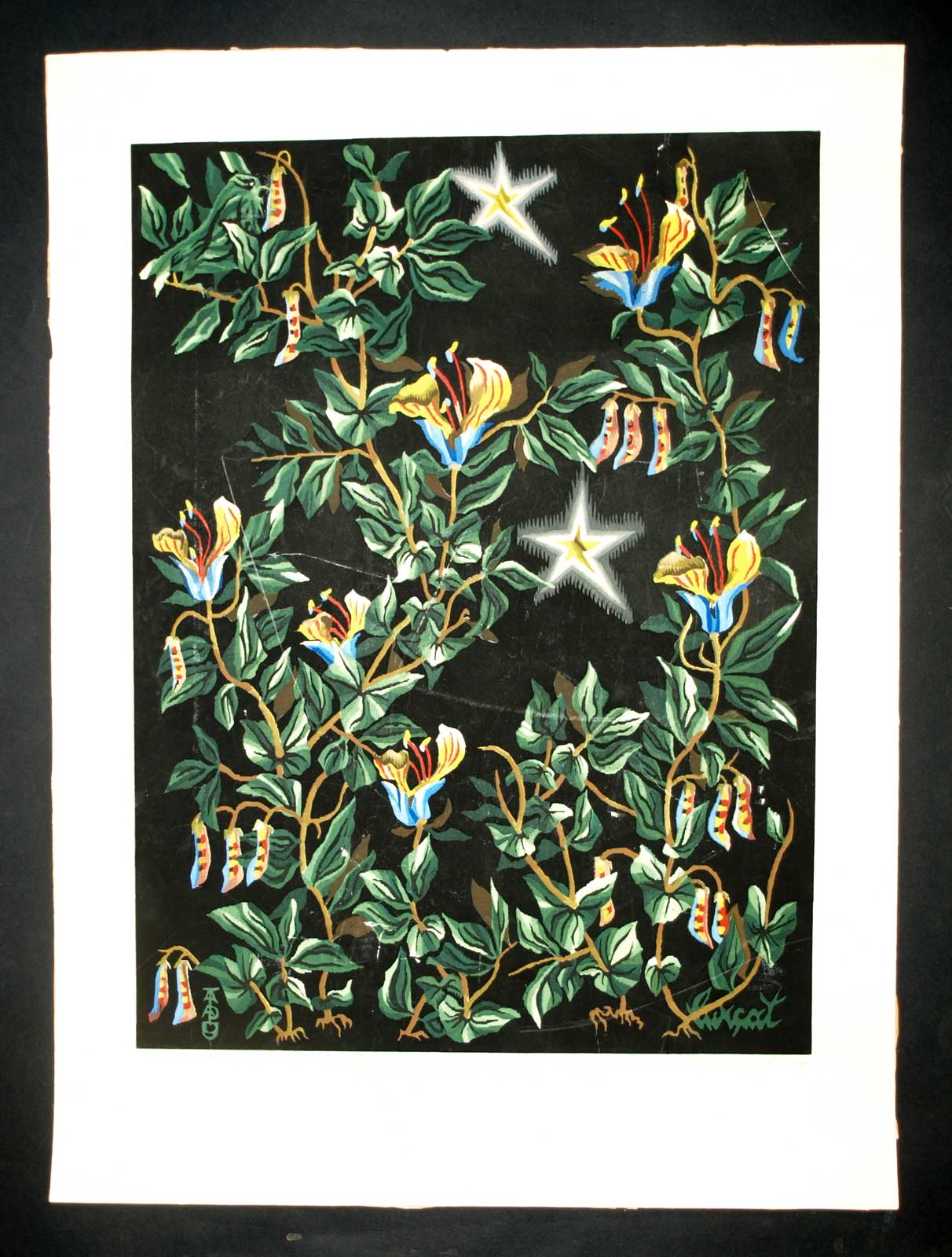 Affiche originale de LURCAT Jean &Eacute;preuve sign&eacute;e avec envoi, proc&eacute;d&eacute; Jacomet 1950 