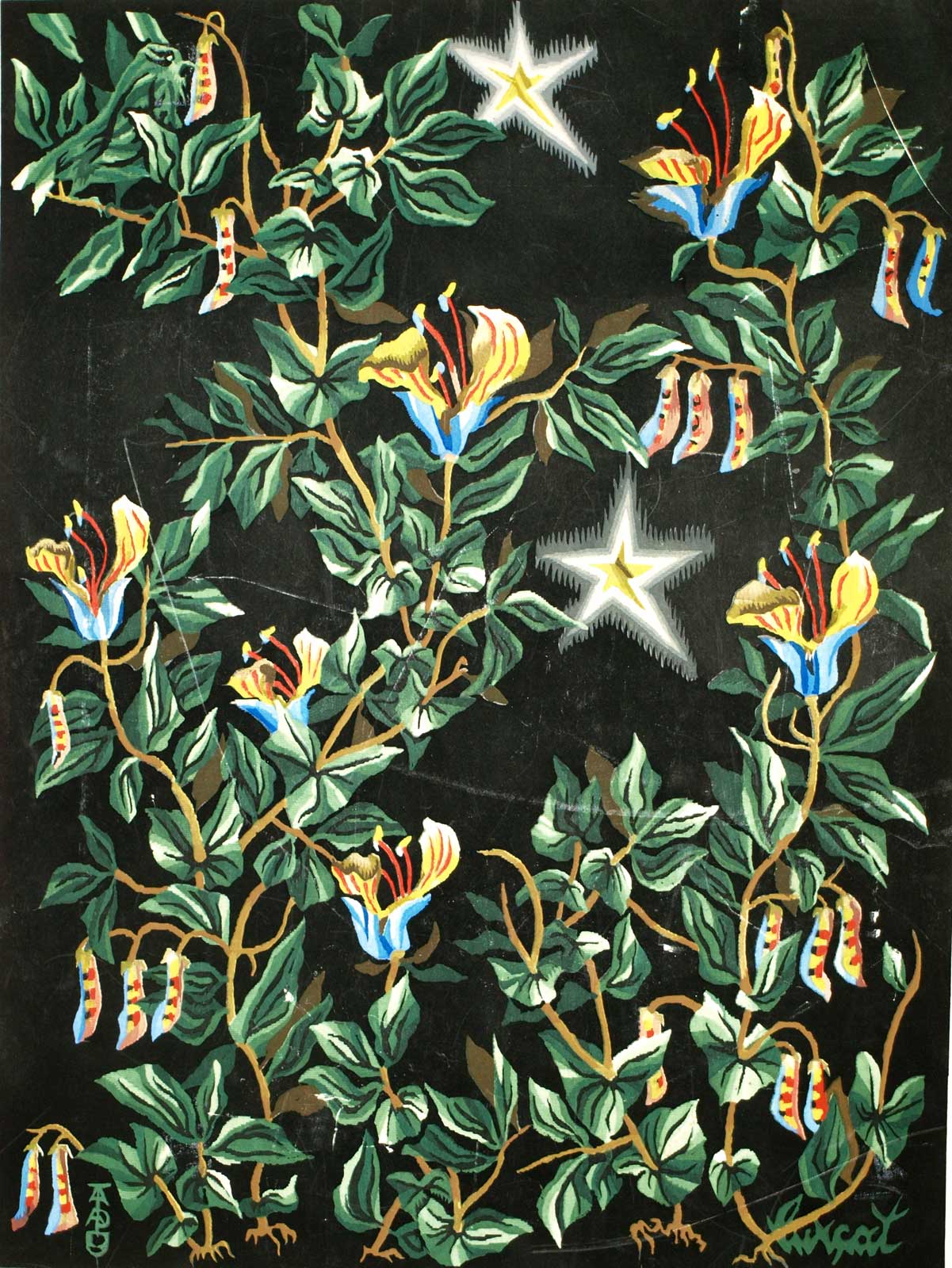 Affiche originale de LURCAT Jean &Eacute;preuve sign&eacute;e avec envoi, proc&eacute;d&eacute; Jacomet 1950 