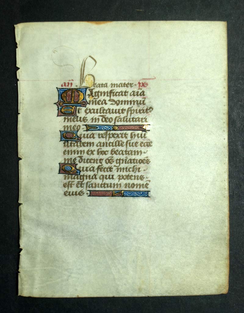 MANUSCRIT ORIGINALE SUR PARCHEMIN V&Eacute;LIN enluminure ancienne du XVeme moyen age 