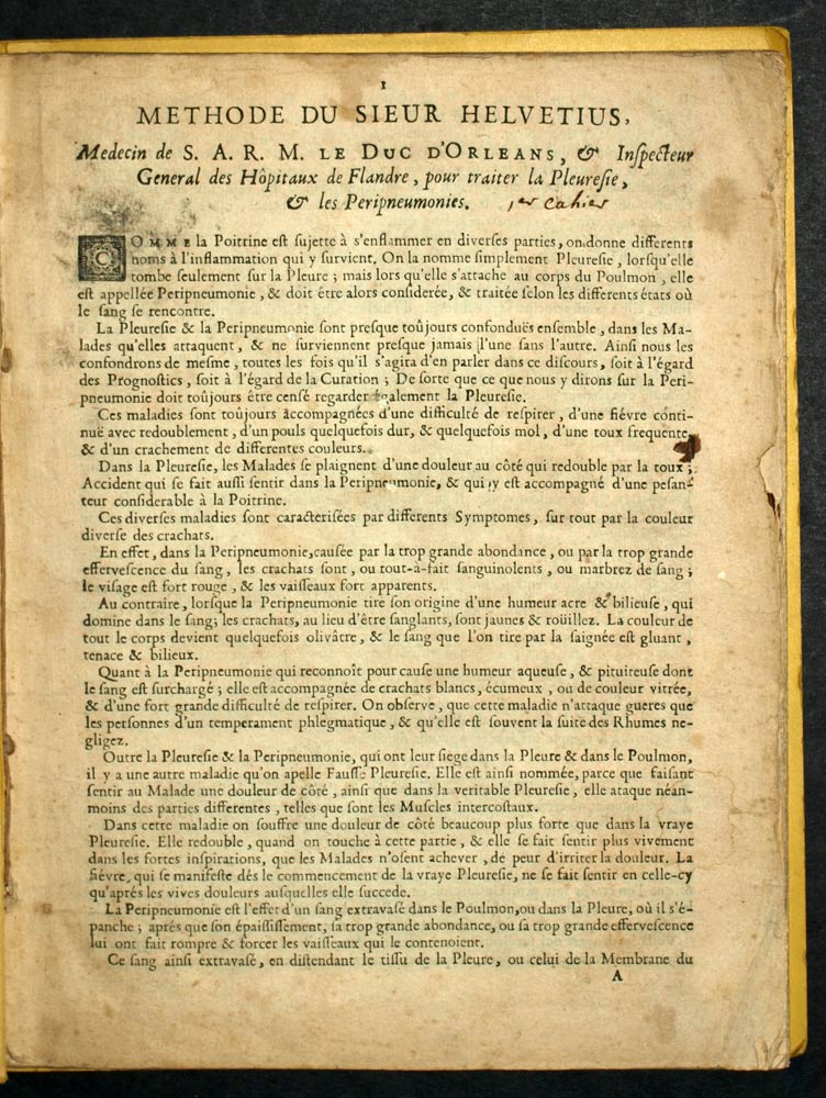 HELVÉTIUS Jean-Adrien, ouvrage de médecine, méthodes médicales anciennes 1708 HELVÉTIUS Jean-Adrien, ouvrage de médecine, méthodes médicales anciennes 1708